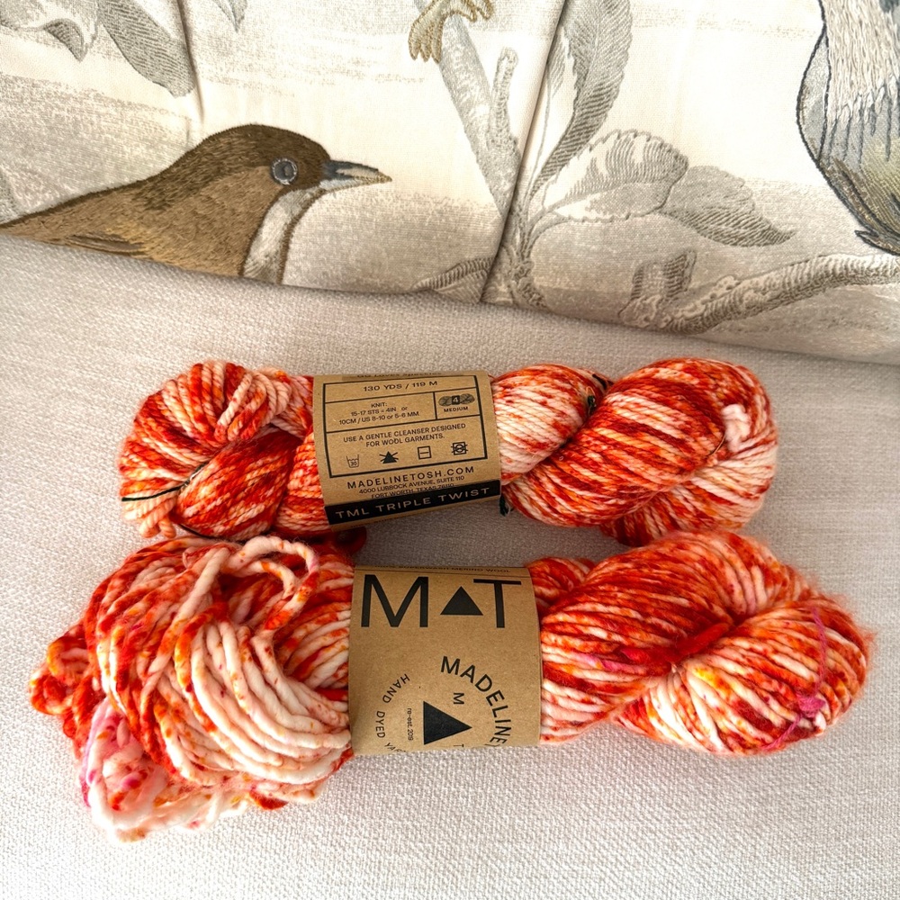 🎀 NWT Madeline Tosh “GG LOVES SPECKLES” YARN - 2 Skeins 🎀